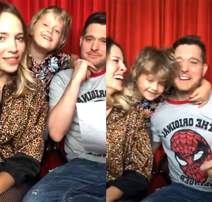 Recuperado do câncer, filho de Michael Bublé rouba a cena em <I>live</I> do cantor; confira!