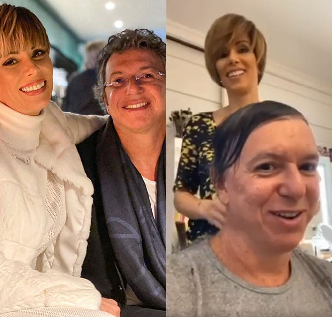 Boninho provoca Ana Furtado na hora da faxina e ela <I>se vinga</I> ao cortar o cabelo do diretor; confira!