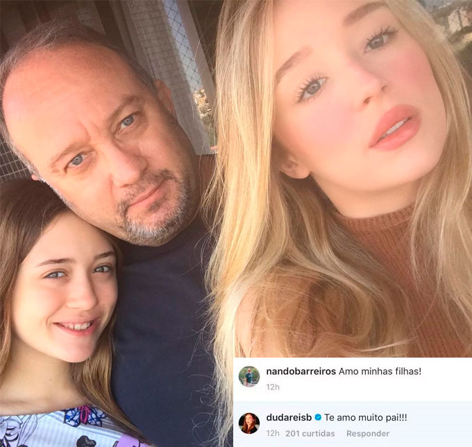 Após brigas por causa de Nego do Borel, Duda Reis e o pai trocam declarações na <i>web</i>: <i>Amor eterno</i>