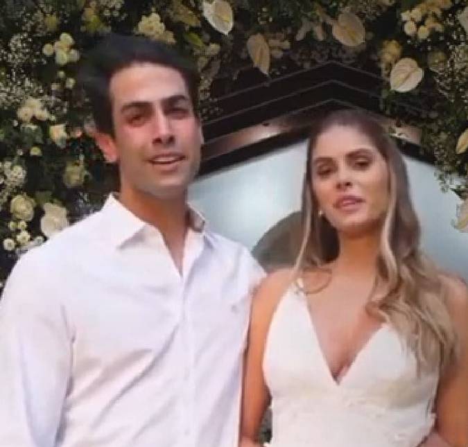 Bárbara Evans se casa e transmite cerimônia ao vivo