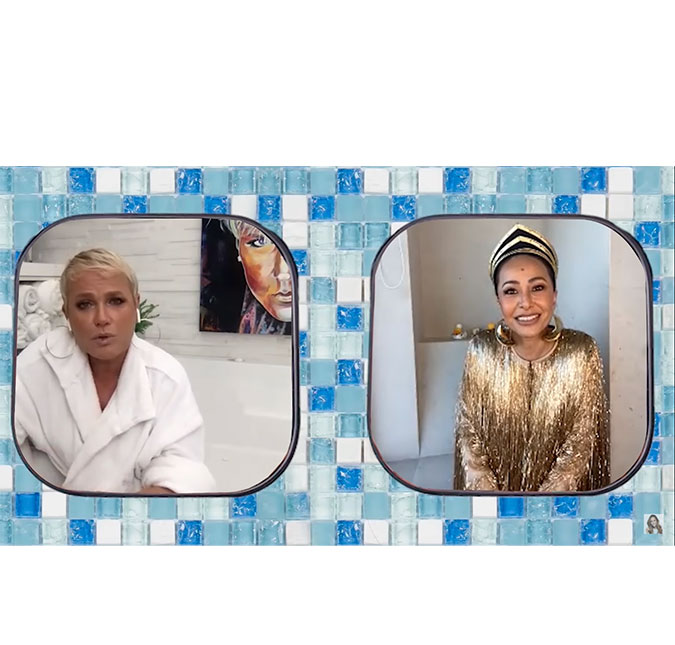Em bate-papo no banheiro, Xuxa Meneghel fala de sexo em todos os cantos da casa e aconselha Sabrina Sato na carreira. Confira!