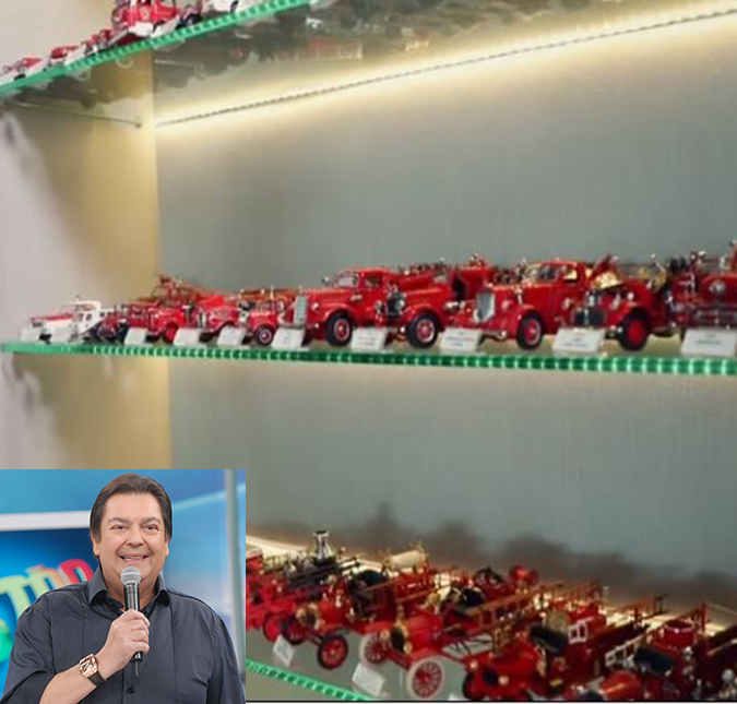 Fausto Silva mostra sua coleção de miniaturas durante o <i>Domingão</i>, veja!