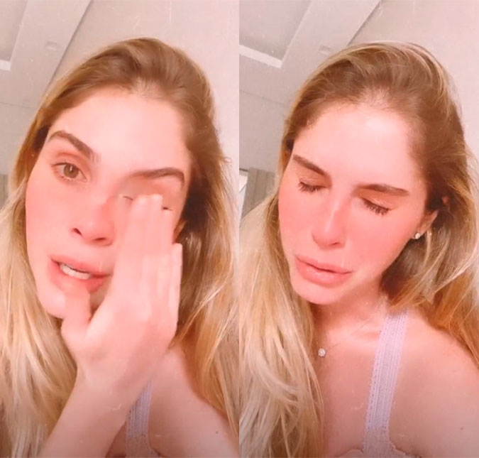 Bárbara Evans chora ao receber resultado de biópsia de suas pintas