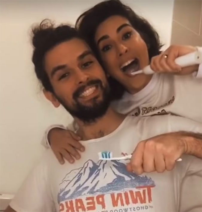 Fernanda Paes Leme atende pedido da mãe e recria foto antiga com o irmão em vídeo; confira!