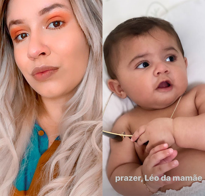 Marília Mendonça publica ensaio de fotos do filho e brinca: <i>São os quatro caras que a mamãe se amarra</i>
