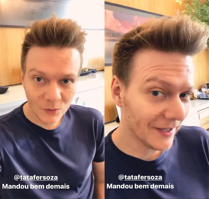 Michel Teló mostra novo corte de cabelo feito por Thais Fersoza: <i>Foi no susto</i>