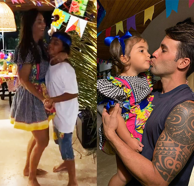 Ivete Sangalo e Daniel Cady protagonizam momentos fofos com os filhos em festa de São João da família; confira!