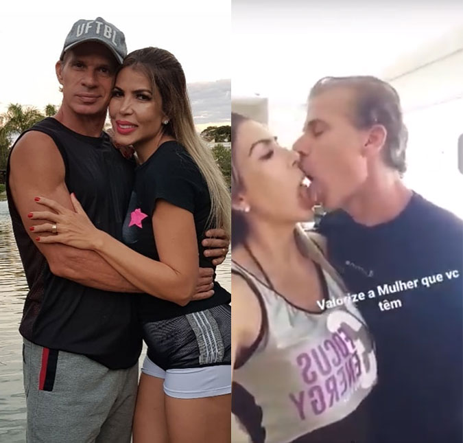 Beijão de ex-Power Couple Túlio Maravilha na esposa viraliza nas redes sociais e internautas comentam: <I>Primeiro beijo pós quarentena vai ser assim</I>