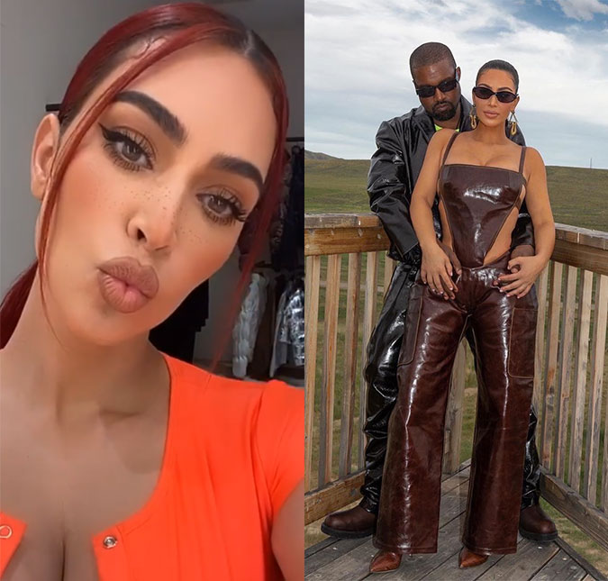 Kim Kardashian choca ao aparecer ruiva e recebe homenagem do marido, Kanye West, por se tornar bilionária; saiba mais!