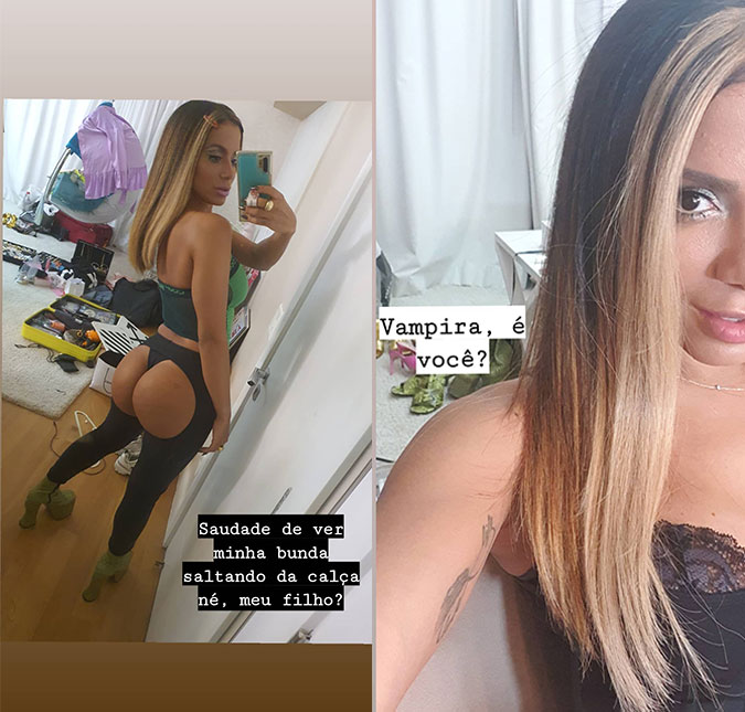 Anitta posa com o bumbum <I>saltando</I>, se compara com personagem do <I>X-Men</I> e fala sobre ciúmes: <I>- Deixo me corroer por dentro</I>