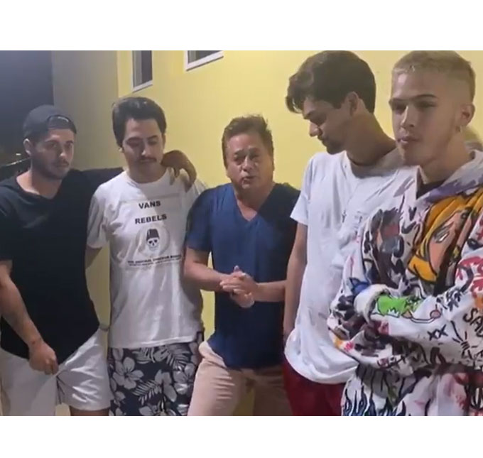 Filhos de Leonardo sofrem acidente de carro e cantor tranquiliza fãs após susto: <i>Caíram de uma altura de 10 metros</i>