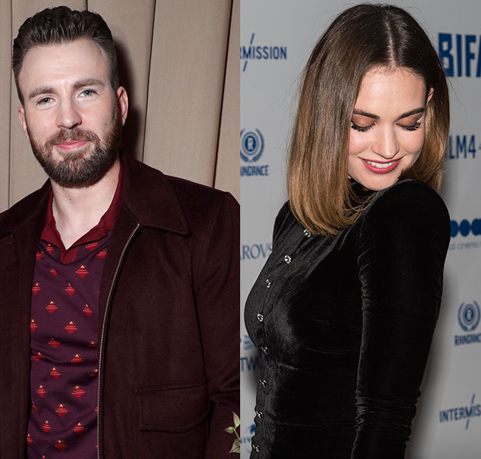 Chris Evans e Lily James são vistos em mais um encontro e <I>internet</I> vai à loucura: <I>Amando os dois juntos</I>