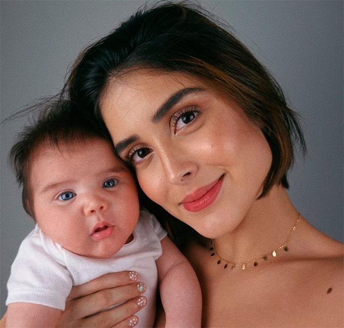 Letícia Almeida posta foto fofa para celebrar os dois meses de sua filha, Maria Teresa: <i>Nossa bola</i>