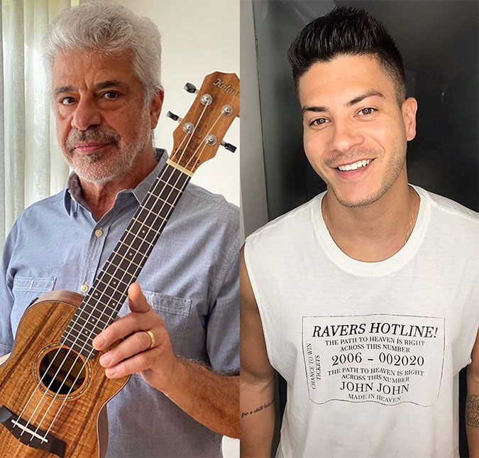 Lulu Santos diverte seguidores ao brincar: <I>Não peguei Covid-19 e nem Arthur Aguiar</I>