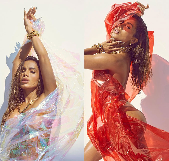 Envolvida só com plástico, Anitta posa nua para revista internacional e protagoniza cenas quentes com namorado em clipe de <I>Tócame</I>; saiba mais!