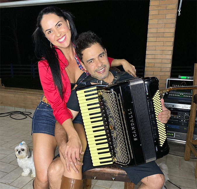Zezé Di Camargo desmente suposta gravidez de Graciele Lacerda: <i>Adoraria que fosse verdade, mas não é</i>