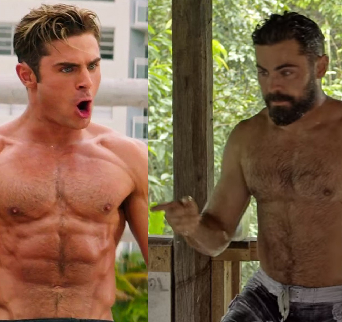 Após ganhar mais de quatro quilos de músculos, Zac Efron perde o tanquinho e <i>internet</i> não perdoa