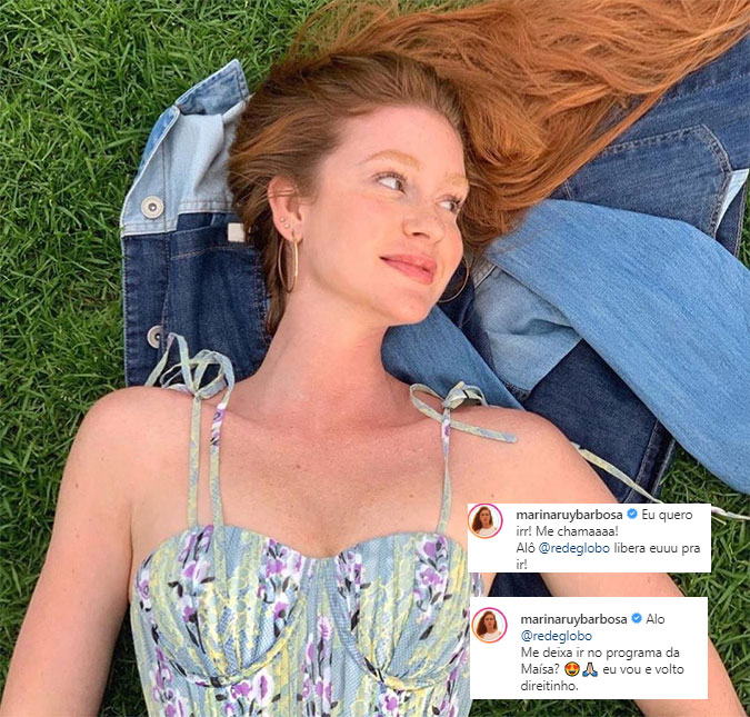 Marina Ruy Barbosa pede para que <i>Globo</i> a libere para participar de programa do <i>SBT</i>; entenda!