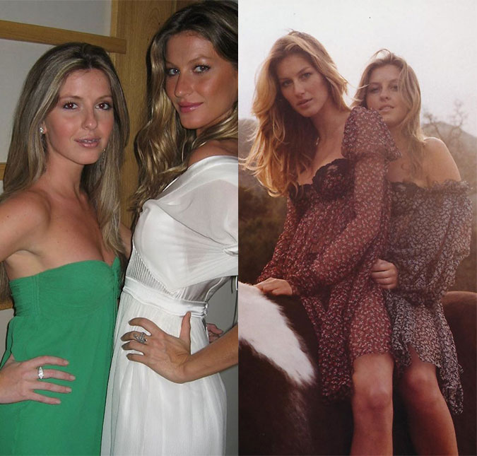 Gisele Bündchen comemora chegada dos 40 anos de idade com fotos raras de sua irmã gêmea, Patricia