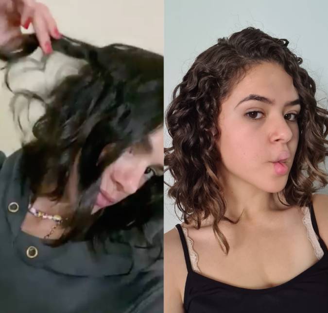 Bruna Marquezine se inspira em transição capilar de Maisa Silva e mostra suas madeixas quase naturais