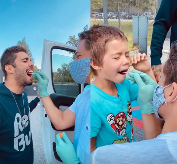 Na Áustria, Pedro Scooby realiza teste para o coronavírus e esclarece ausência da filha em viagem