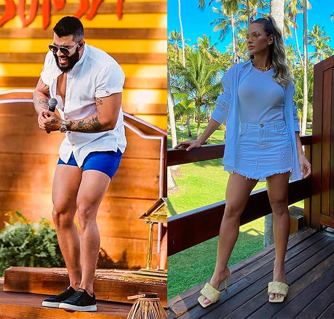Gusttavo Lima ganha <i>bronca</i> da esposa após escolher <i>shorts</i> curtos para se apresentar em <i>live</i>; entenda!