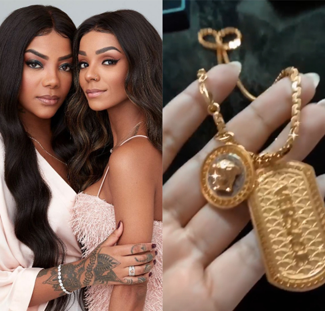Brunna Gonçalves presenteia Ludmilla com colar da <i>Versace</i> avaliado em mais de seis mil reais