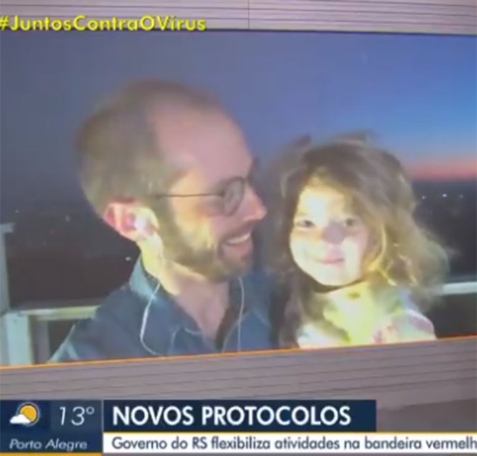No Rio Grande do Sul, filha de repórter de filial da <i>Globo</i> invade programa ao vivo; confira!