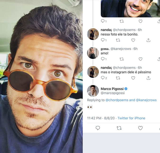 Marco Pigossi surpreende internautas que criticavam sua aparência no <i>Twitter</i>