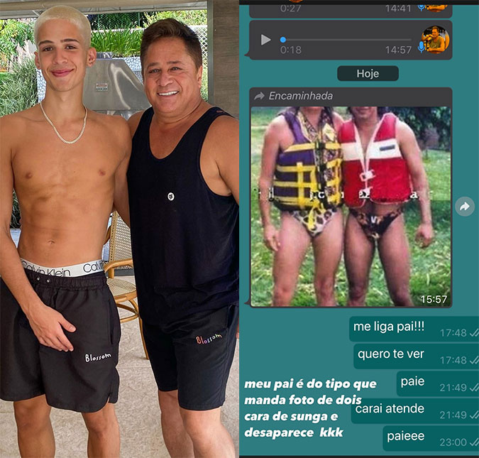 João Guilherme deseja feliz Dia dos Pais ao padrasto e posta <I>print</I> de conversa onde não é respondido pelo pai, Leonardo