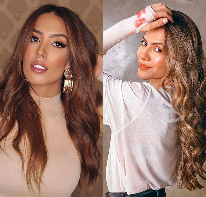 Gabi Brandt muda cor do cabelo no mesmo dia que Sarah Poncio e rebate crítica sobre inveja: <I>Combinamos de fazer juntas</I>