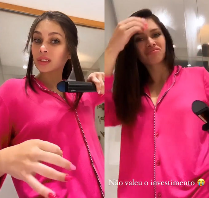Flávia Pavanelli ostenta chapinha de três mil reais, mas se arrepende da compra: <i>Não curti não</i>