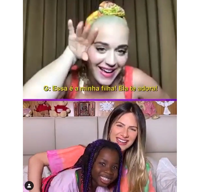 Muito amor! Giovanna Ewbank exibe trecho de conversa com Katy Perry e cantora elogia o cabelo de Titi; confira!
