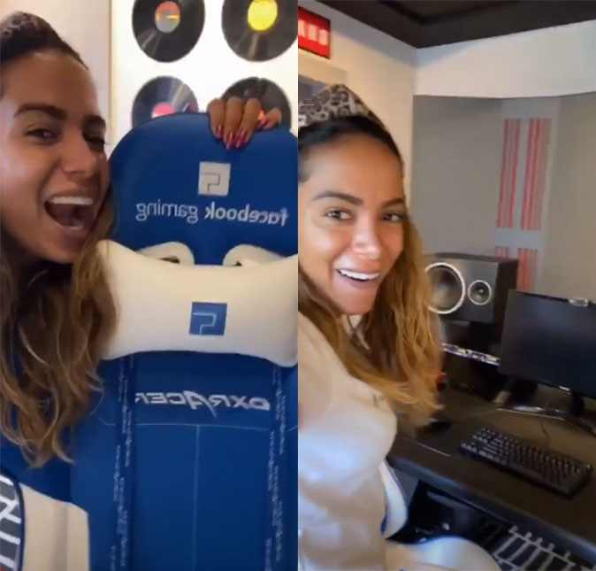 Anitta mostra novo estúdio criado dentro de sua mansão e brinca: <i>- A fase gamer chega para todos!</i>