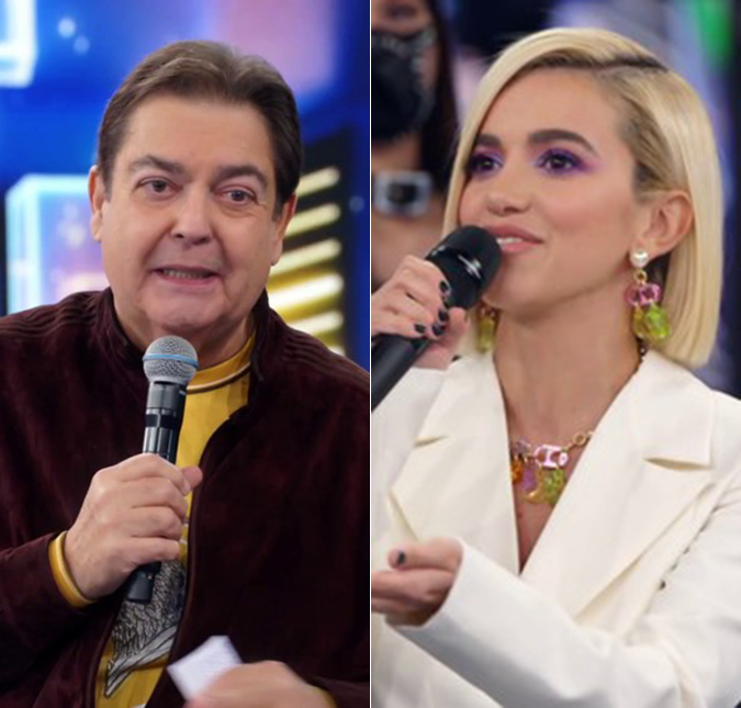 Manu Gavassi brinca com Faustão: <i>Você é um erro da astrologia</i>