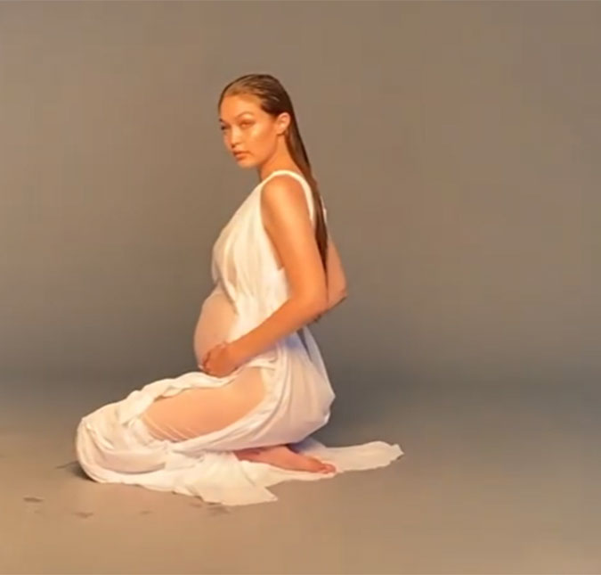 Gigi Hadid compartilha <i>making of</i> de ensaio fotográfico grávida
