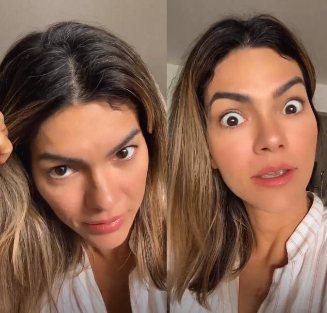 Kelly Key mostra os fios brancos e se irrita com o marido que a chamou de <i>grisalha: - Ai, que ranço</i>