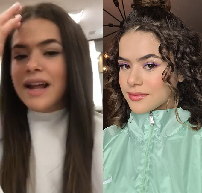 Feliz com transição capilar, Maisa Silva posta foto de cabelo liso e reflete: <i>Era corajosa</i>