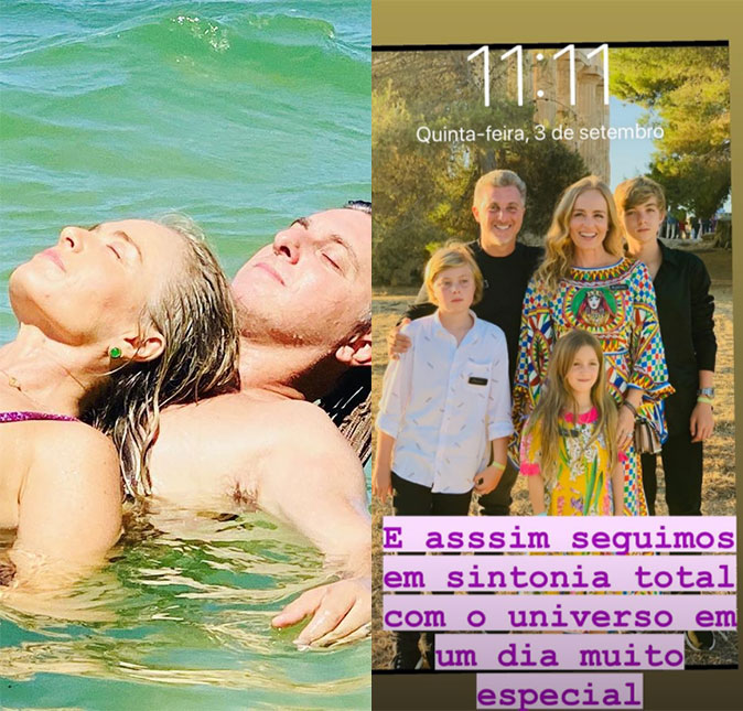Angélica comemora o aniversário de Luciano Huck e compartilha foto inédita ao lado da família