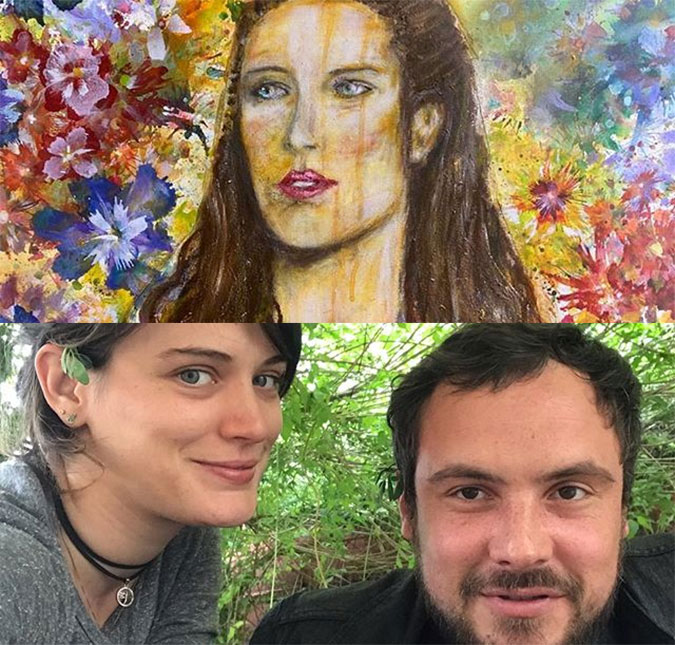 Sérgio Guizé pinta retrato de Bianca Bin e se declara para a atriz: <I>Impossível chegar aos pés da sua beleza</i>