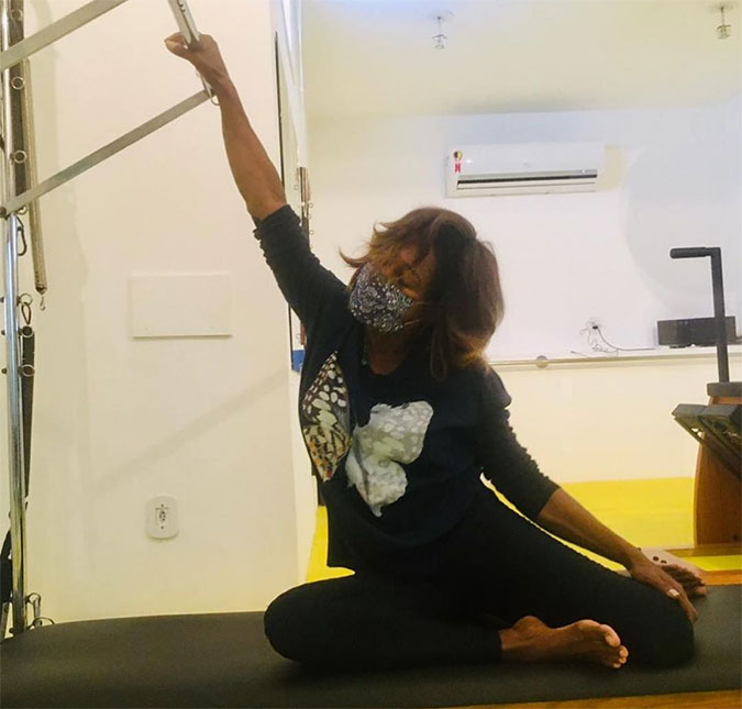 Curada de tumor no cérebro, Glória Maria comemora volta ao pilates: <i>Achei que não ia consegui</i>