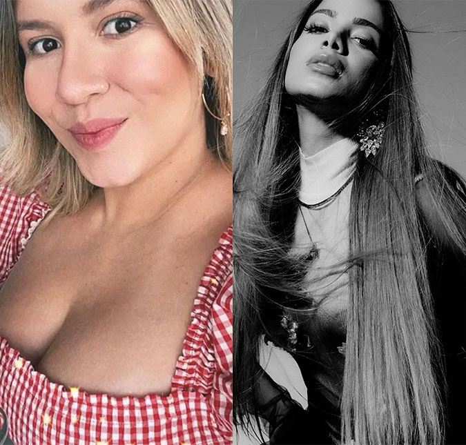 Marília Mendonça diz que tem <I>coleção de ex</I> e Anitta responde: <I>Eu APOSTO que tenho mais</I>
