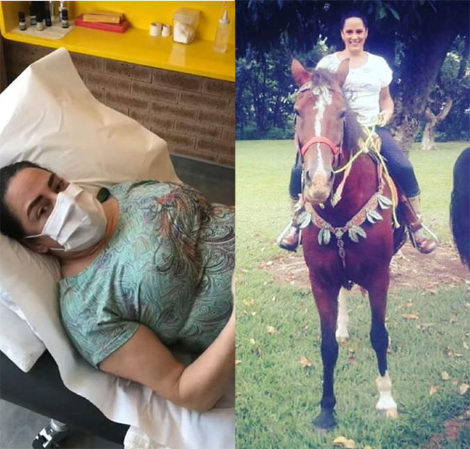 Silvia Abravanel revela que caiu de cavalo e está sem andar há cinco meses: - <I>Processo muito difícil</I>