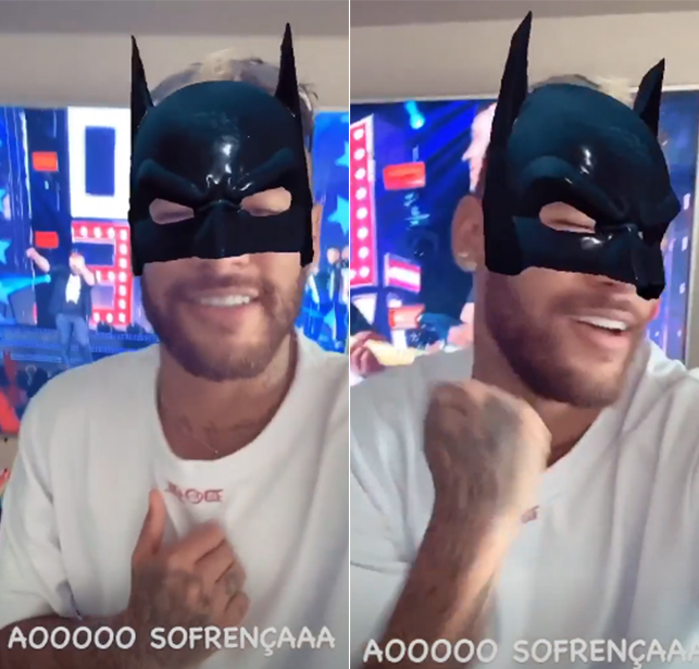 Após curtir vídeo com Bruna Marquezine, Neymar Jr. aparece como Batman e canta sofrência: <i>Superei, mas vou mandar mensagem</i>