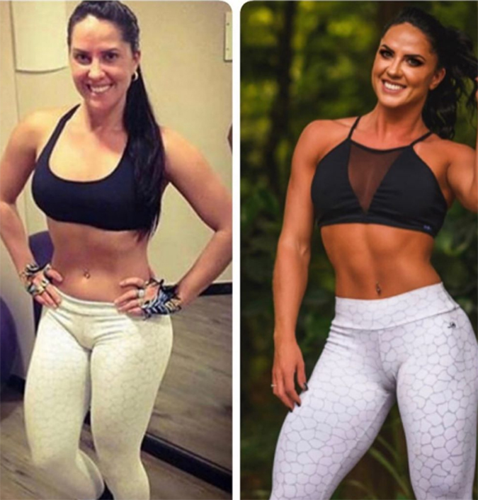Graciele Lacerda posta foto do antes e depois do corpo, diz que era <i>falsa magra</i> e recebe elogio de Zezé Di Camargo