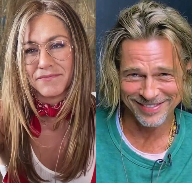 Brad Pitt e Jennifer Aniston protagonizam cena <i>sexy</i> ao trabalharem juntos pela primeira vez desde o divórcio; assista aos vídeos!