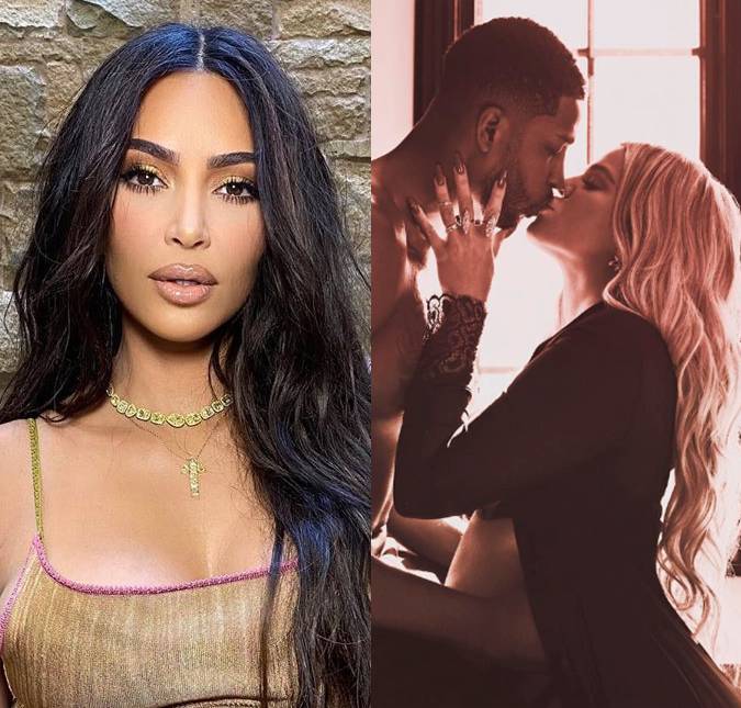 Kim Kardashian <i>segura vela</i> ao malhar com Khloé Kardashian e Tristan Thompson!