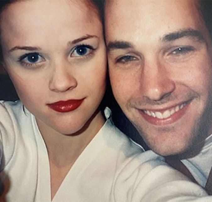 Reese Witherspoon relembra foto ao lado de Paul Rudd: <i>Selfie em 1996?</i>