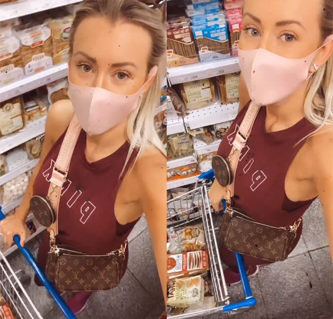 Ana Paula Siebert usa bolsa de nove mil e 600 reais para ir ao supermercado