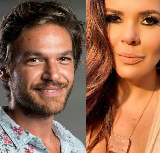 Emílio Dantas revela que tinha <i>crush</i> em Mara Maravilha e ela reage: <I>Crush, eu?</i>